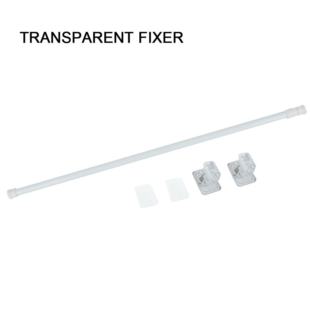 Hohe Qualität Vorhangstange Bibliothek Lagerung Weiß Und Transparent 1set - Bild 21 von 24