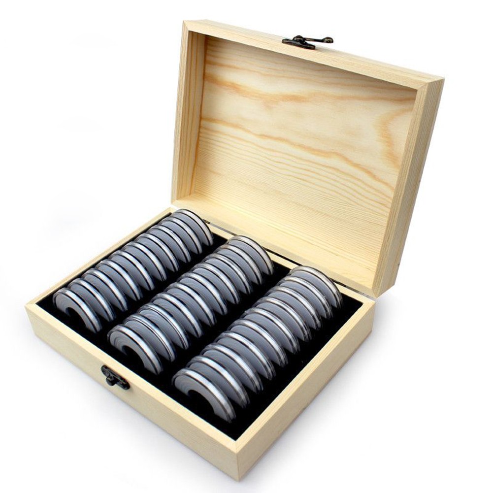 Bo?te de rangement pour vente en gros pi��ces collection antioxydante en bois ��tui pi��ce co