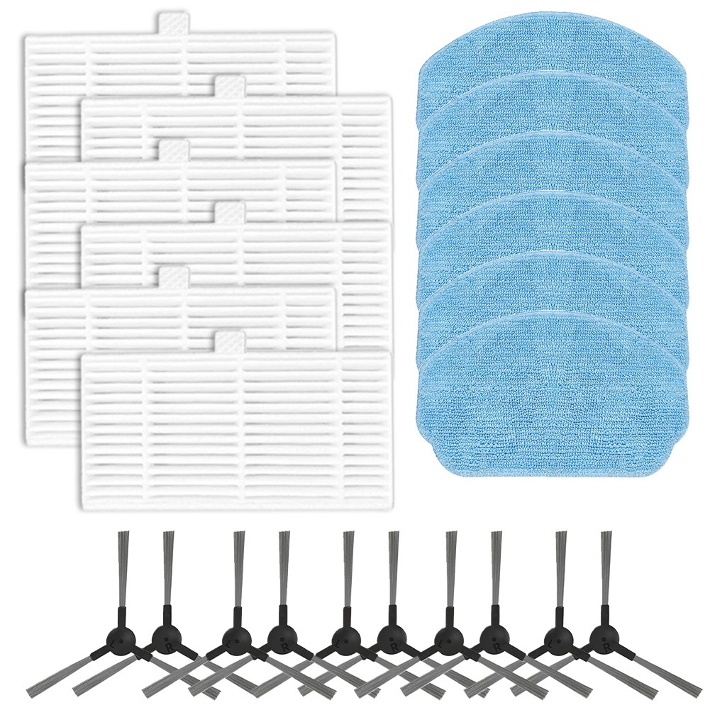 Filter Brush Mop Pad Replacement For MAMNV BR150 BR151 2in1 Robot Vacuum Cleaner