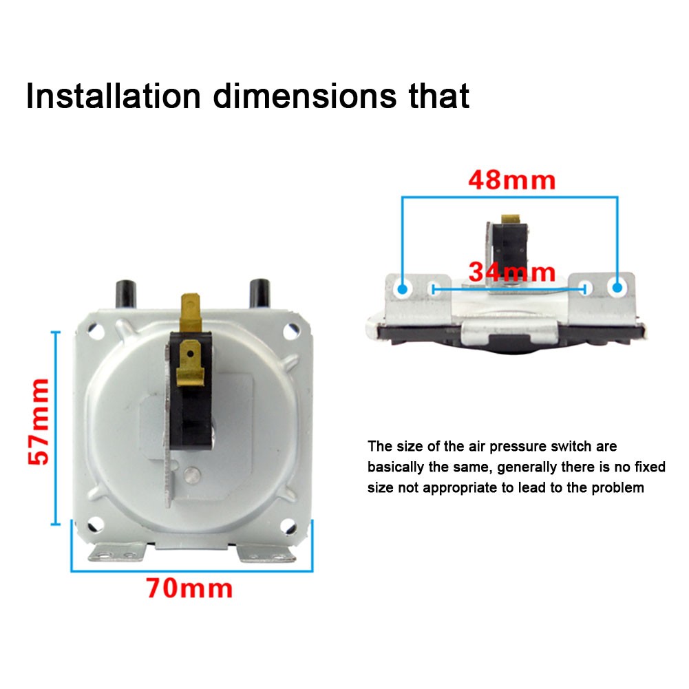Air Pressure Switch Water Heater Repair Water Heater Repair Parts 50*70MM
