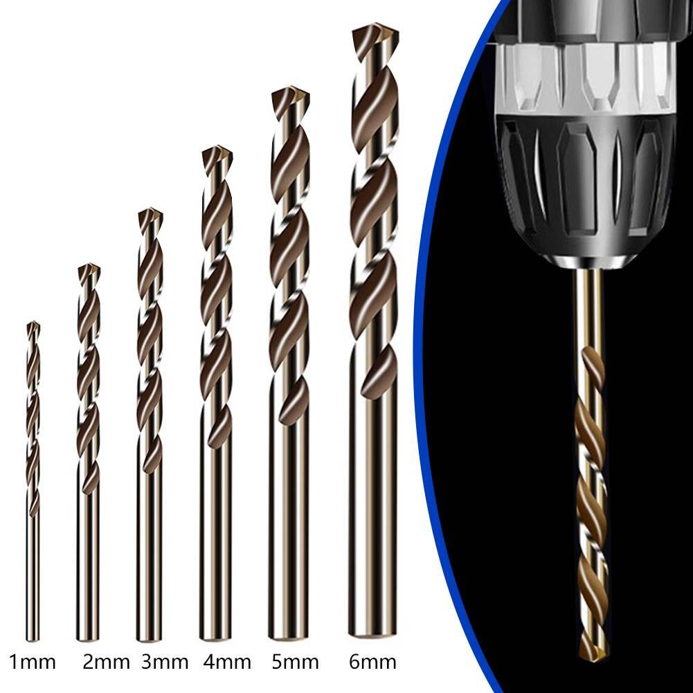 TMAX 6-Piece 3/16" X 6" Aircraft Extension Drill Bits – Black Oxide, M2 High Speed Steel, Extra Length For Deep Drilling In Metal, Plastic & Wood
