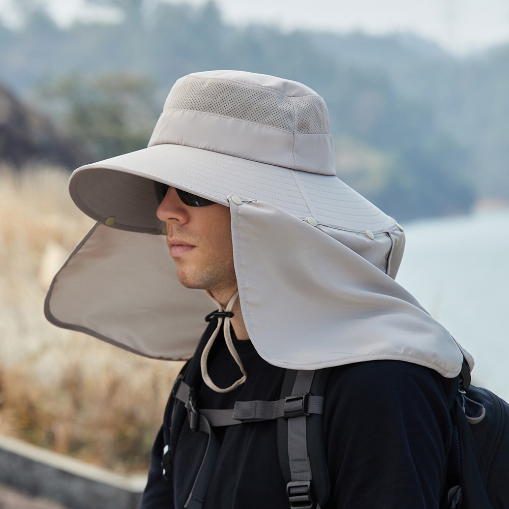APL Coperchio uomo cappello tesa larga campeggio secchiello sportello protezione collo