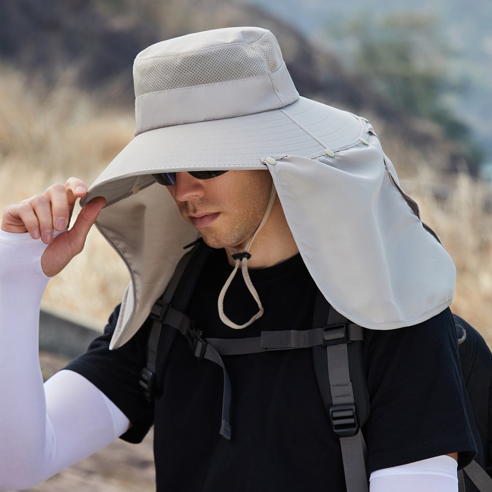 APL Coperchio uomo cappello tesa larga campeggio secchiello sportello protezione collo