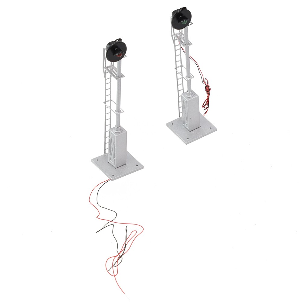 HO Scale Model Railway Two Lights Searchlight Signal Thin Metal Cabinet #05 New - Picture 10 of 12