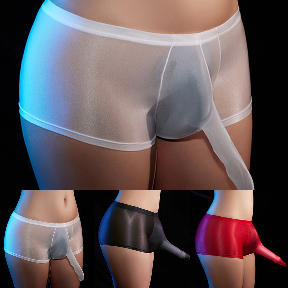 Men Underpants Clothes Comfort Elephant Nose Low Rise Porn Sheer Shiny |  eBay UK