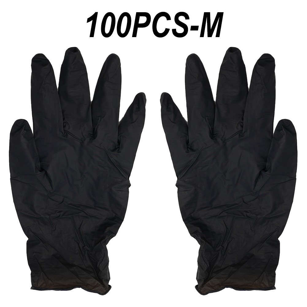 Gants en nitrile Wchiuoe, 100 pièces gant en nitrile de sécurité jetable  industrie alimentaire protection du travail gants en caoutchouc, gants de  sécurité 
