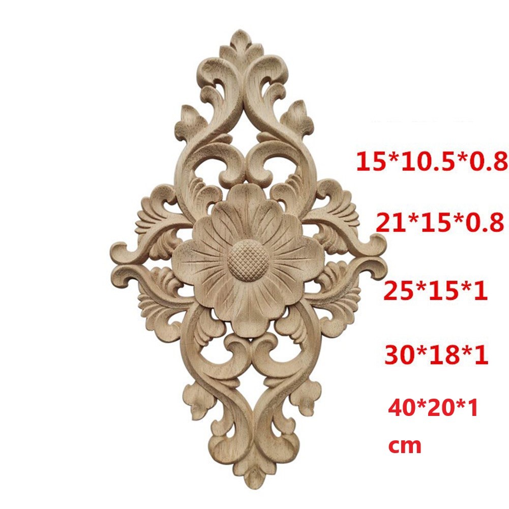 Wood Carving Furniture Decoration Onlay Applique Door Cabinets Applique