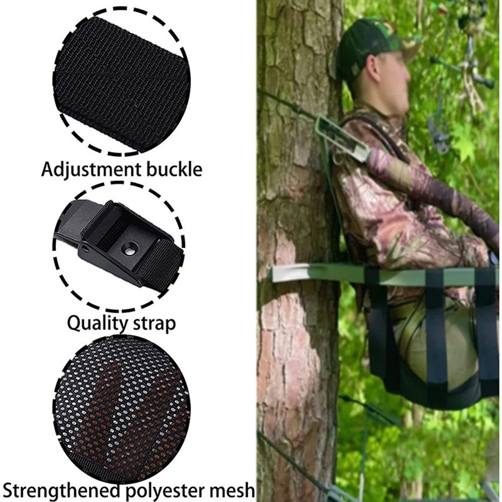 Noiseless And Adjustable Tree Stand Seat Replacement For Hunting - Picture 7 of 10