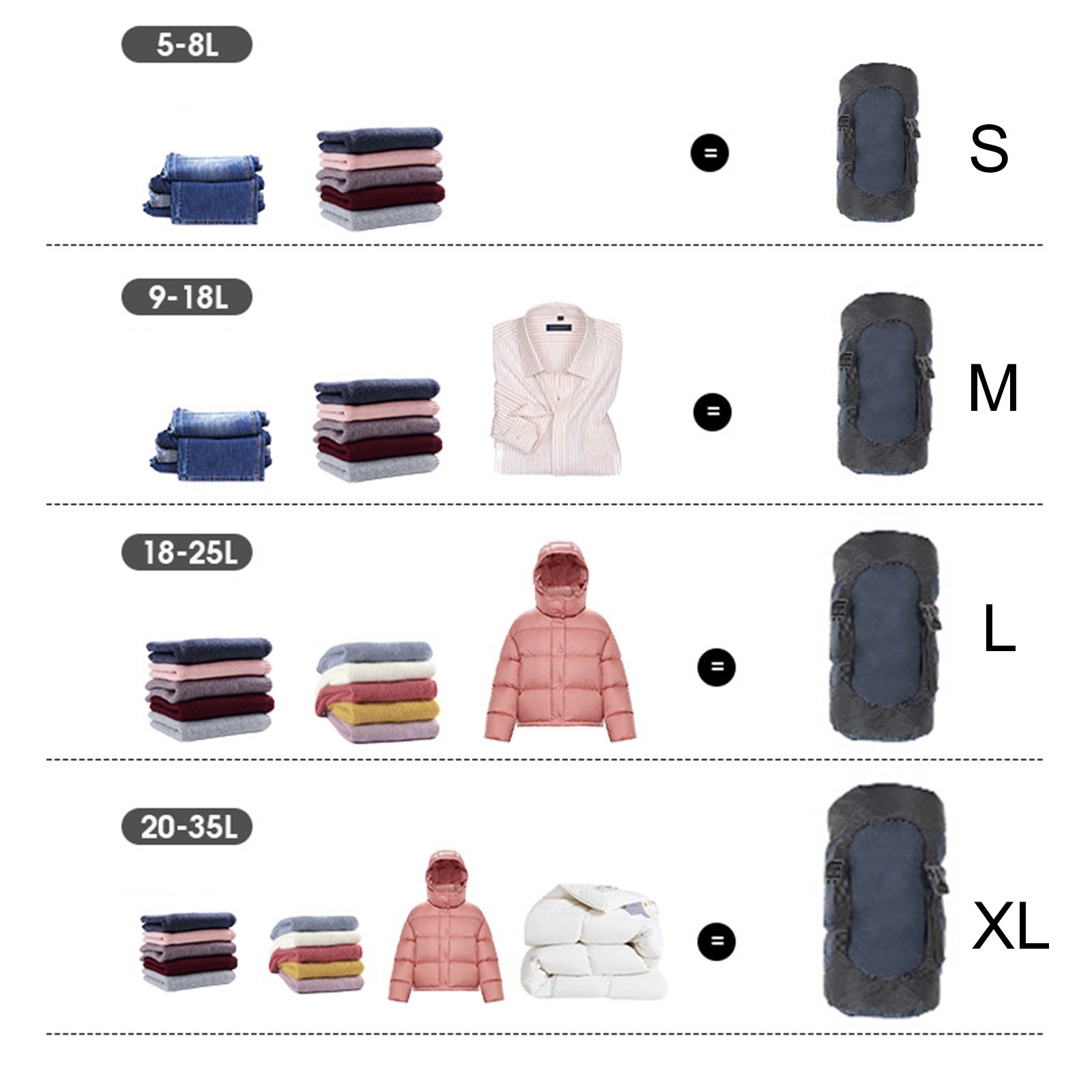 Moisture Resistant Compression Solution for Sleeping Bag 40D