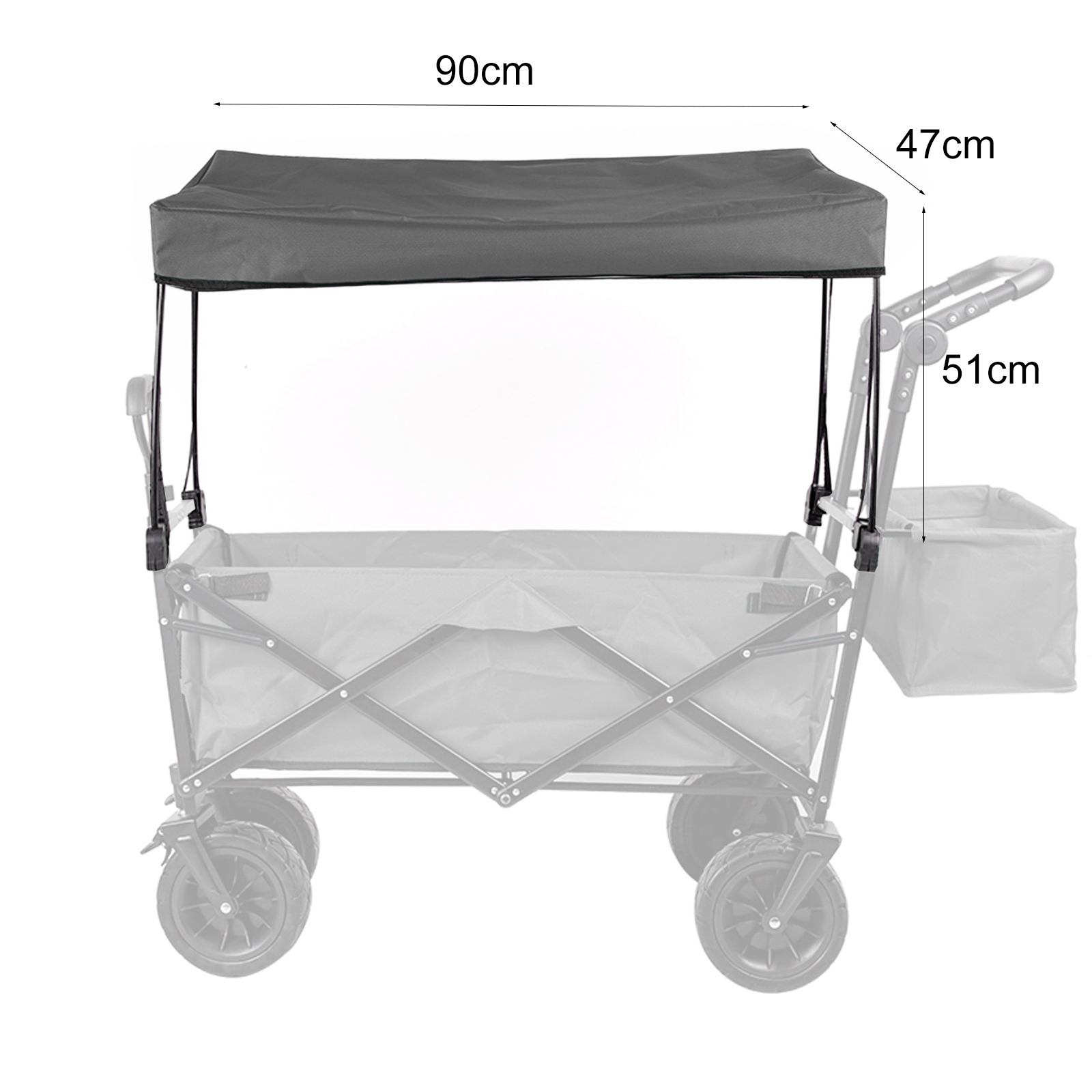 Auvent de poussette 480g 600D tissu Oxford neuf pour chariot pliable points de vente