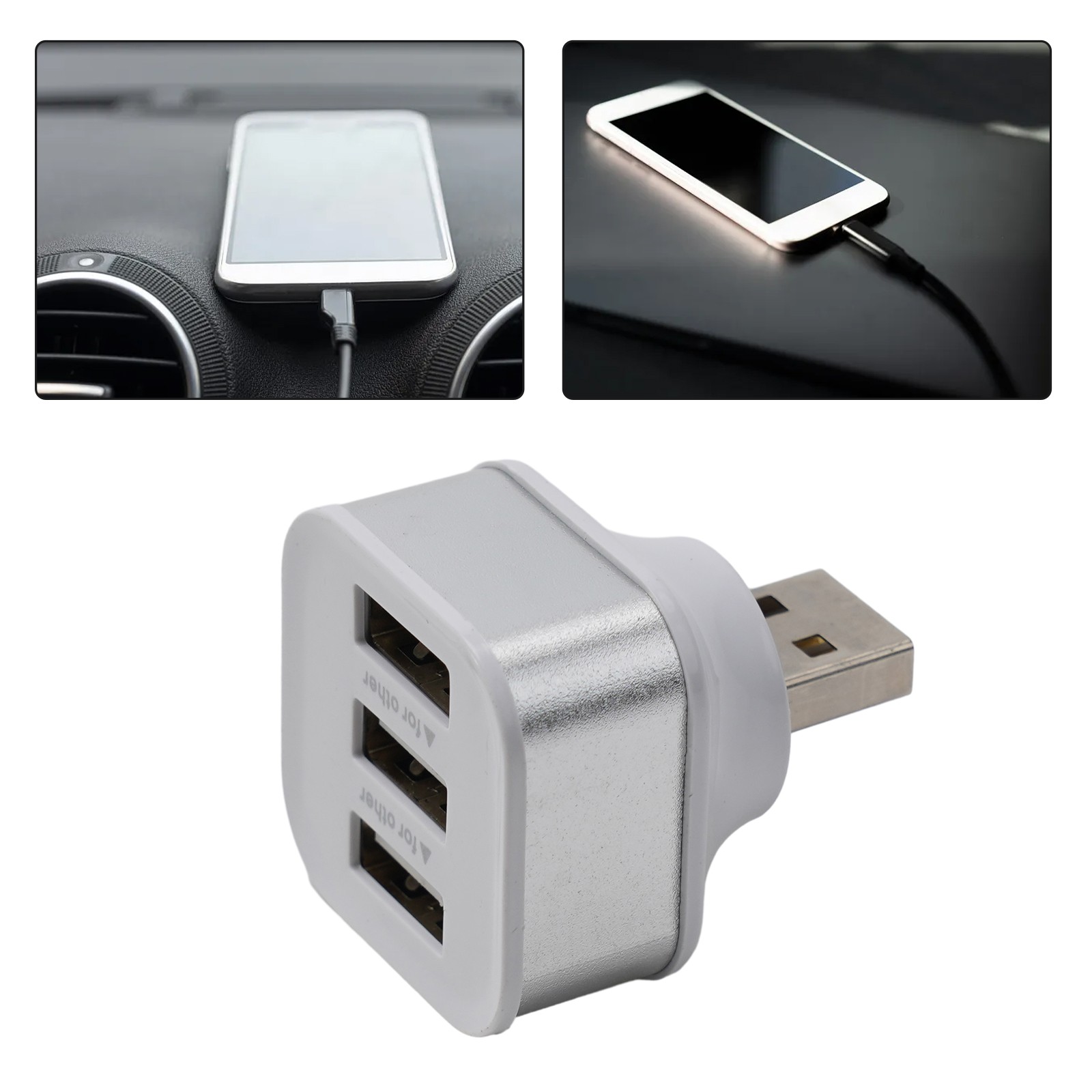 Port 3in1 USB Extender Slots Hub Adapter 2.0 Multiple 12g Gold Silber Schwarz - 第 32/47 張圖片