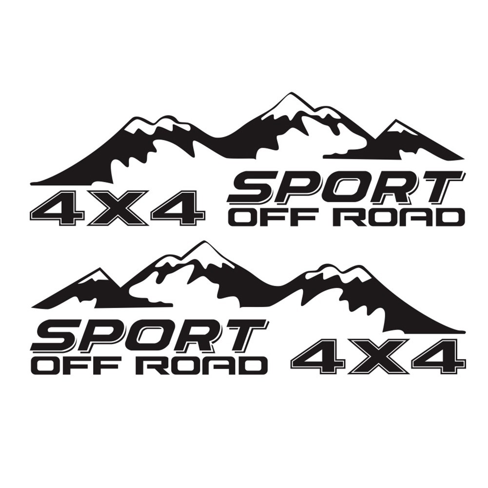 4X4 Sport Graphics Mountain Decal Car Side Body Sticker For SUV Off Road Pickup