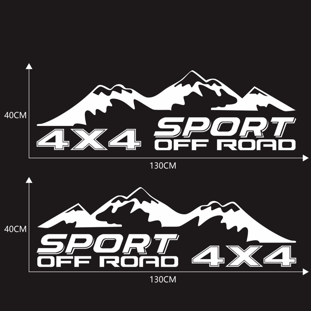 4X4 Sport Graphics Mountain Decal Car Side Body Sticker For SUV Off Road Pickup