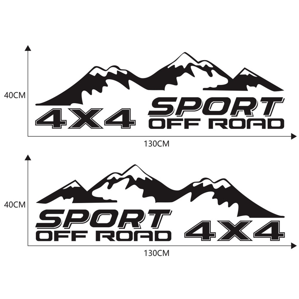 4X4 Sport Graphics Mountain Decal Car Side Body Sticker For SUV Off Road Pickup