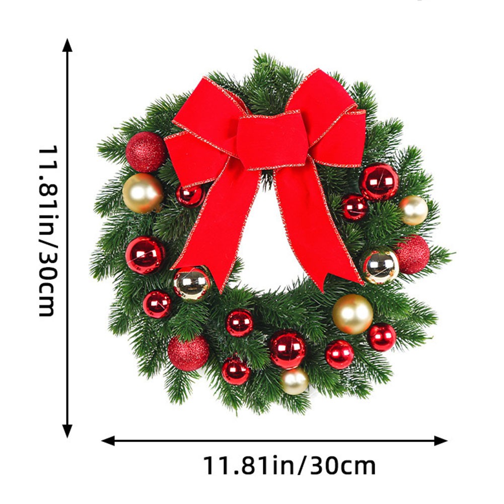 Novelty Bowknot Christmas Ball Wreath 2023 Christmas Wreath Wreath Home