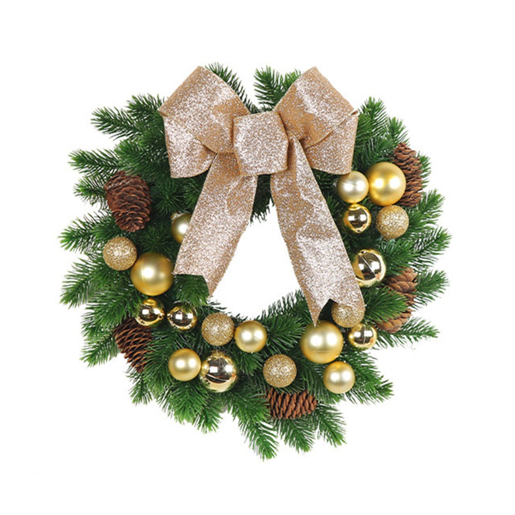 Novelty Bowknot Christmas Ball Wreath 2023 Christmas Wreath Wreath Home