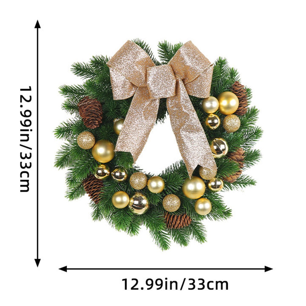 Novelty Bowknot Christmas Ball Wreath 2023 Christmas Wreath Wreath Home