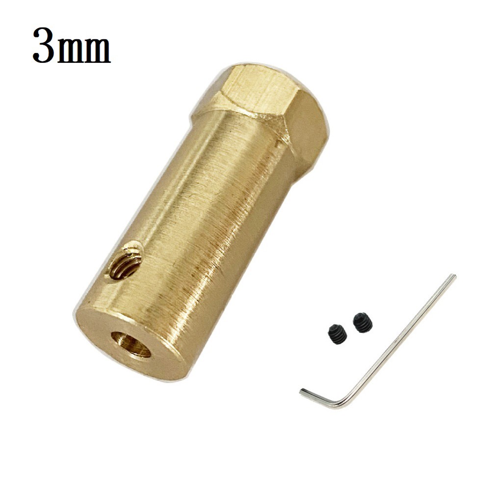 Gold Color Brass Coupling Sleeve Extended Hex Connector for Motor Shaft - Picture 13 of 20