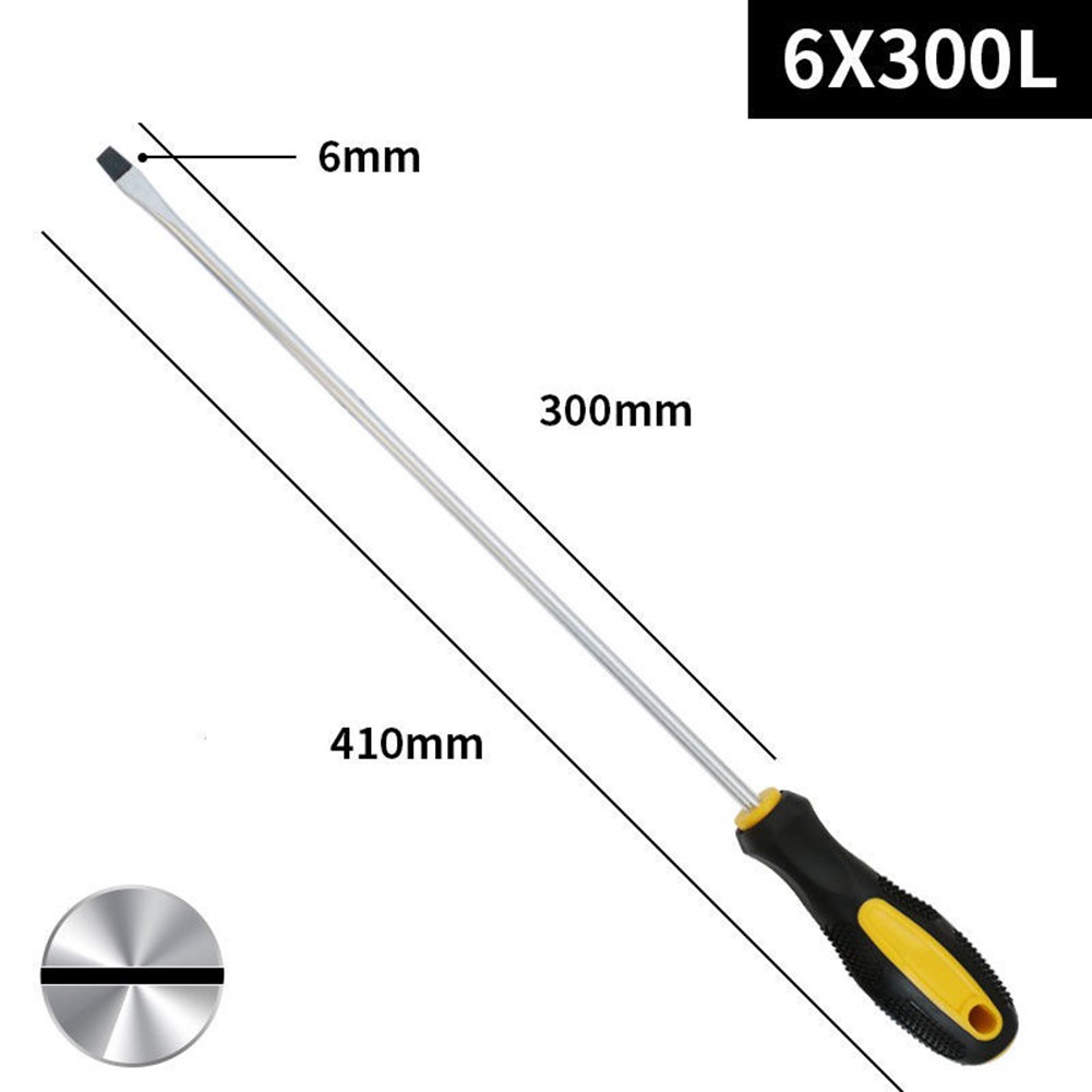Cacciavite a slot lungo 12 pollici con punta magnetica per varie applicazioni - Foto 26 di 38