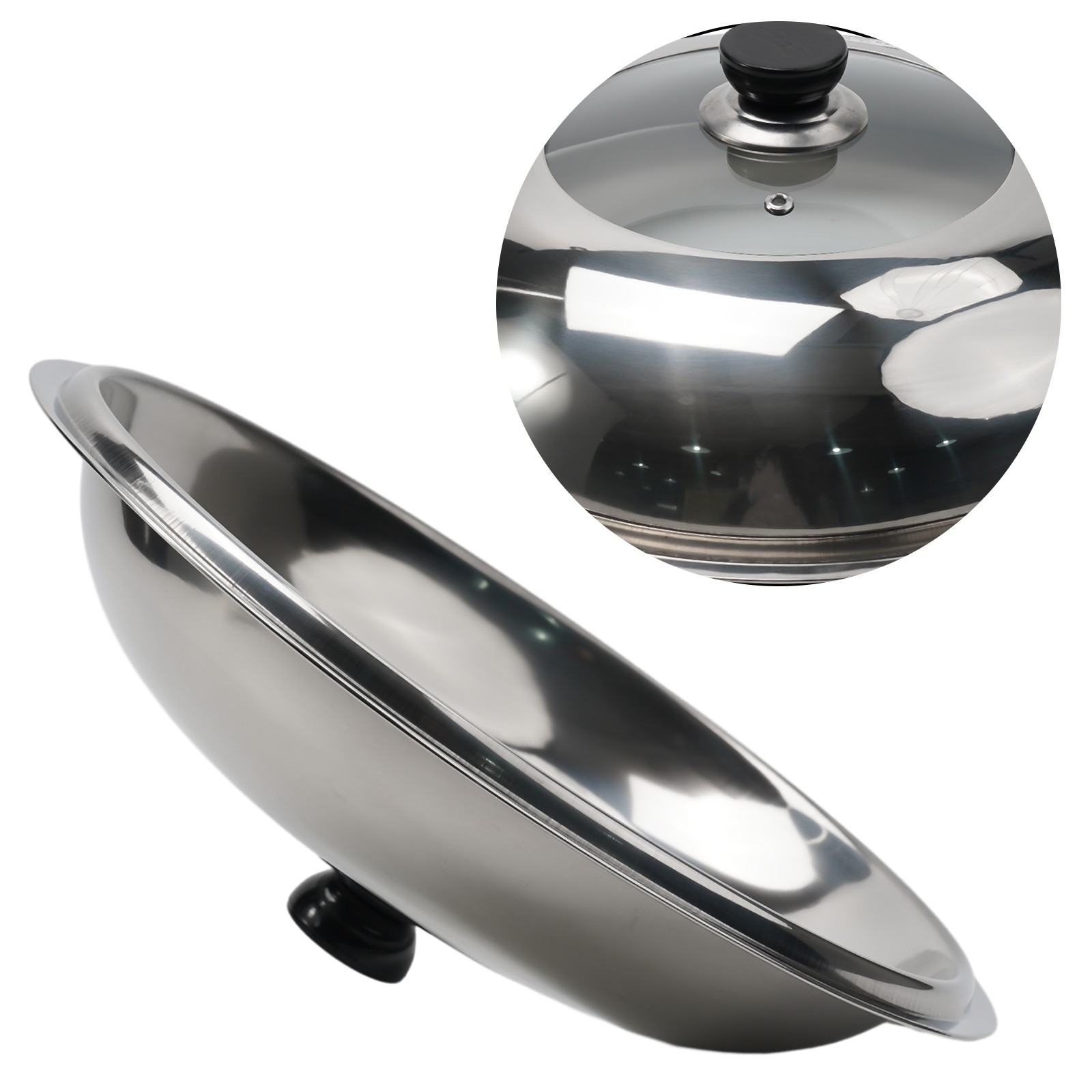 Topfdeckel Wokdeckel Kombi Gemüsedeckel 36CM 38CM Topfdeckel Edelstahl - Bild 50 von 81