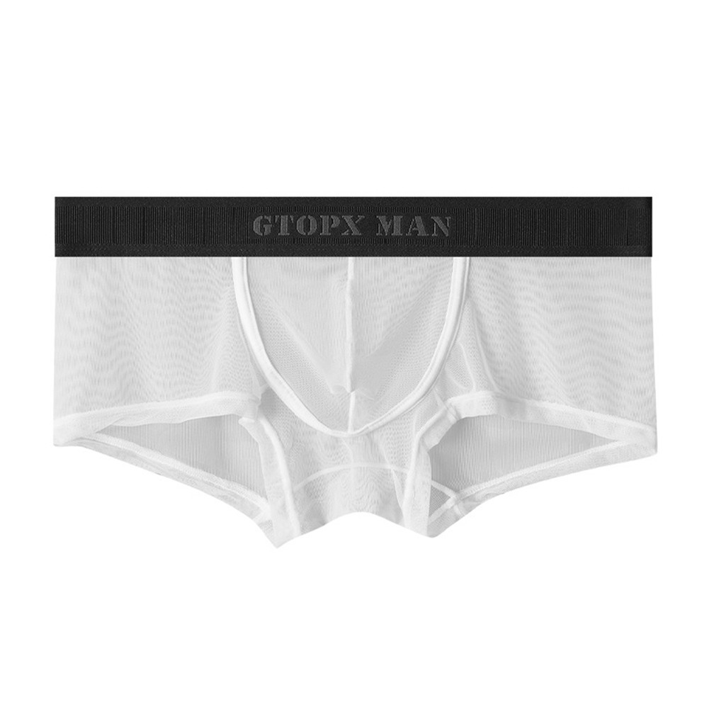 Sexy Men Boxer Briefs see through Mesh Underwear Soft & Breathable M 2XL - Picture 9 of 14