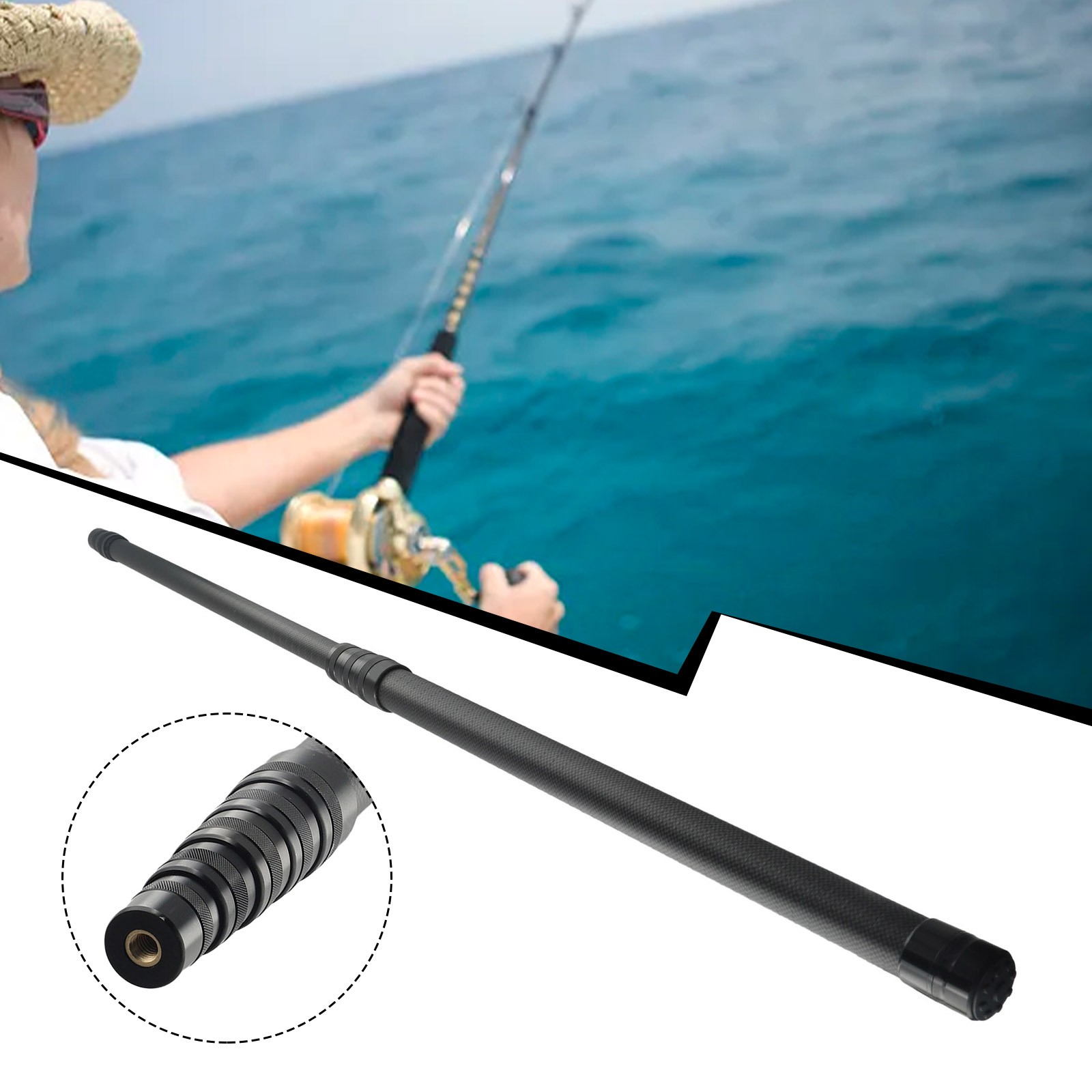 Netting Rod Pole 1.3m-3.0m 46T High Carbon Folding Net Head Fishing Accessories - Bild 34 von 70