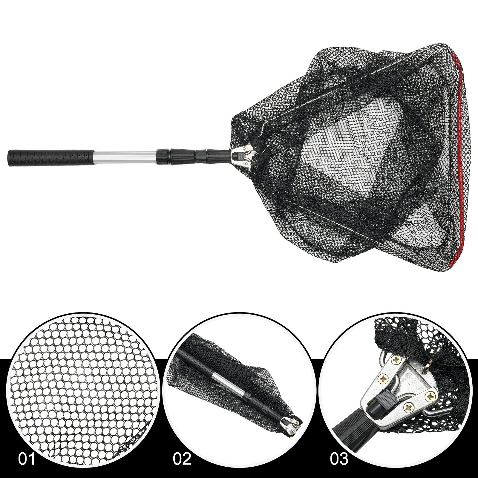 Triangular Nylon Mesh Fishing Nets Fast Unhooking Ideal for Carp and Eel