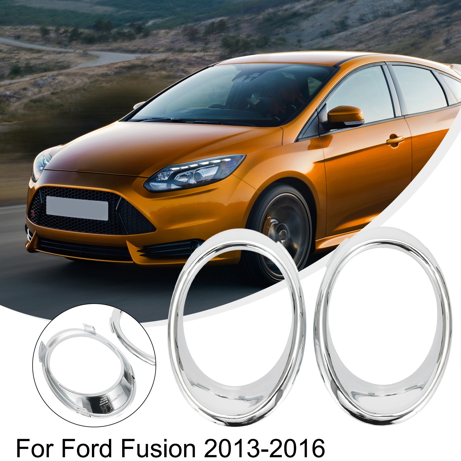 Hot Sale Lamp Bezel Trim Ring For Ford Fusion 2013-16 Lamp Bezel Left & Right - Picture 10 of 24