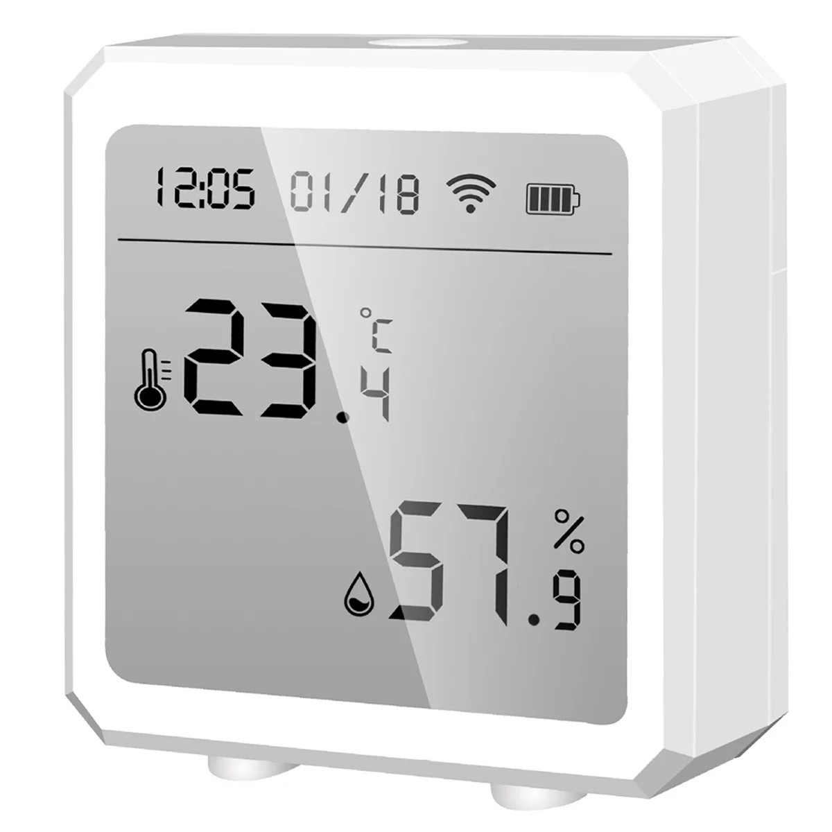 Moniteur de température d'humidité WiFi : Hygromètre intelligent pour  moniteur à distance et alerte, thermomètre intérieur haute précision avec