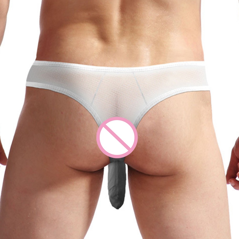 Transparent Mesh Elephant Nose Pouch Boxershorts Trunks Unterhose für Herren - Bild 22 von 52