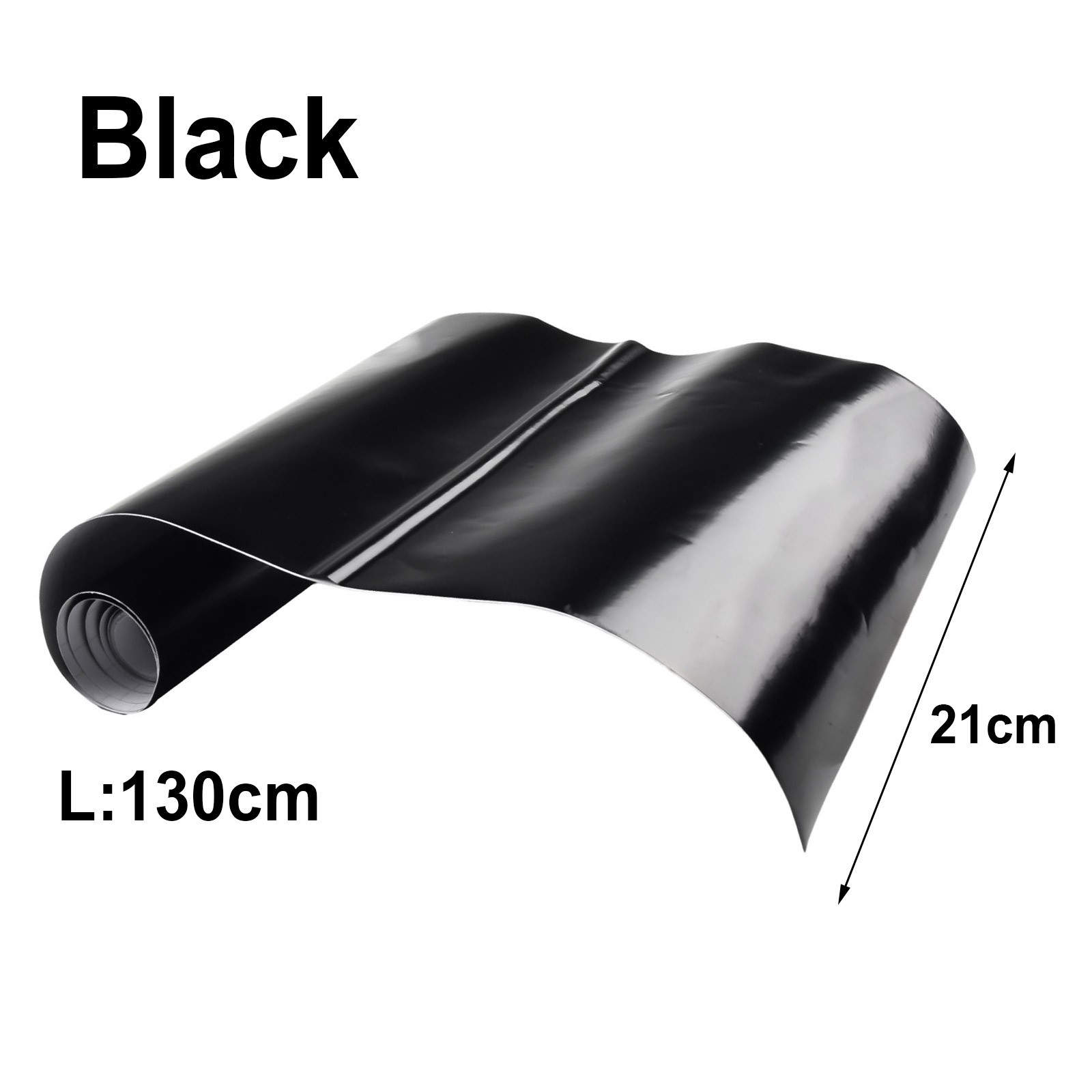 8 Inch Gloss Black Plain Car Windscreen Sun Strip - 200mm X 1400mm, Universal Fit