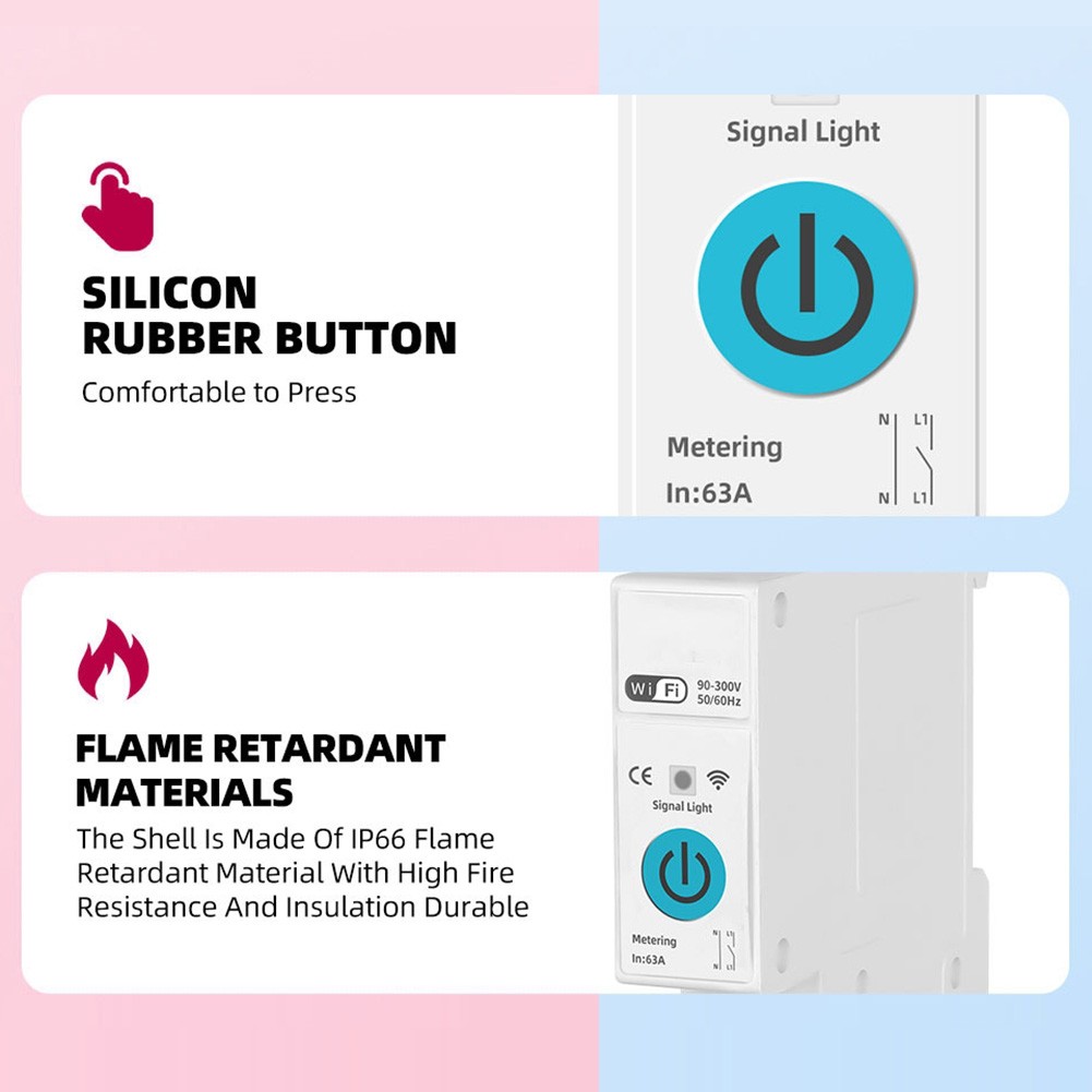 Smart Energy Meter with WiFi Connectivity and Energy Monitoring for TUYA