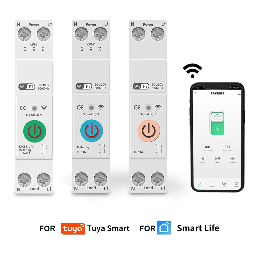 Compteur d'énergie connecté WiFi avec compatibilité TUYA et surveillance à  d