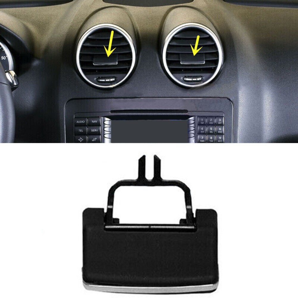 4-Pack Center AC Vent Paddle Clips For Mercedes W164 X164 ML GL – Black Plastic