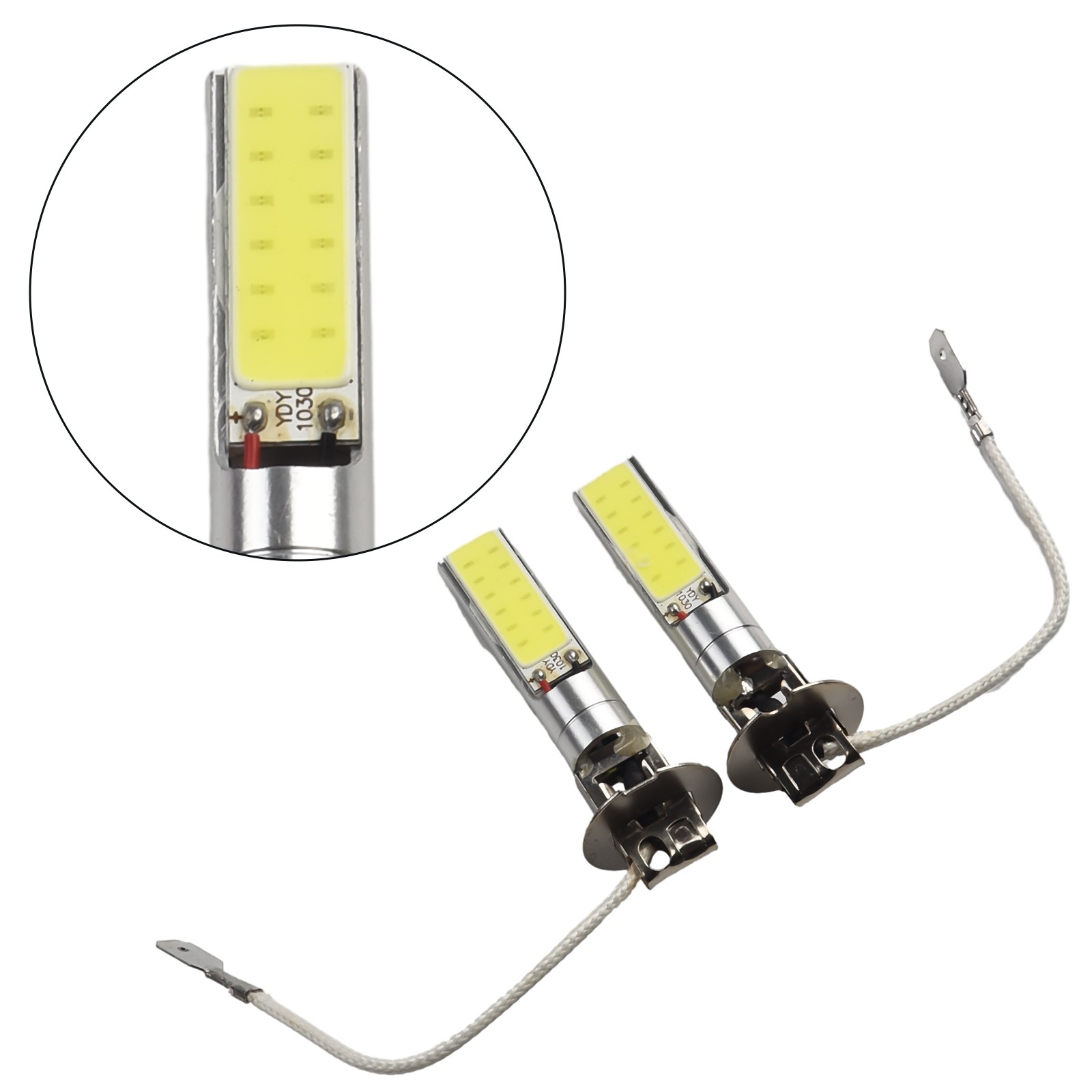 4x H3 Super Bright 80W COB-LED Headlight Kit Fog Driving Bulbs 6000K White - Picture 4 of 23
