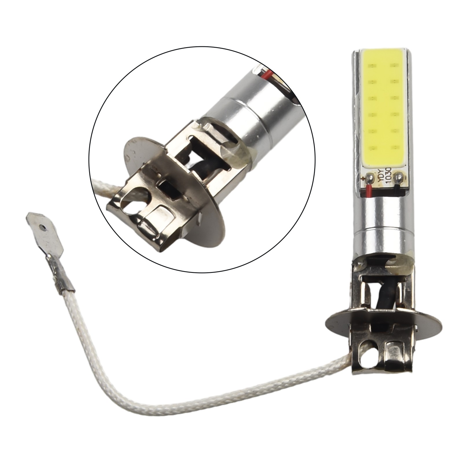 4x H3 Super Bright 80W COB-LED Headlight Kit Fog Driving Bulbs 6000K White - Picture 5 of 23