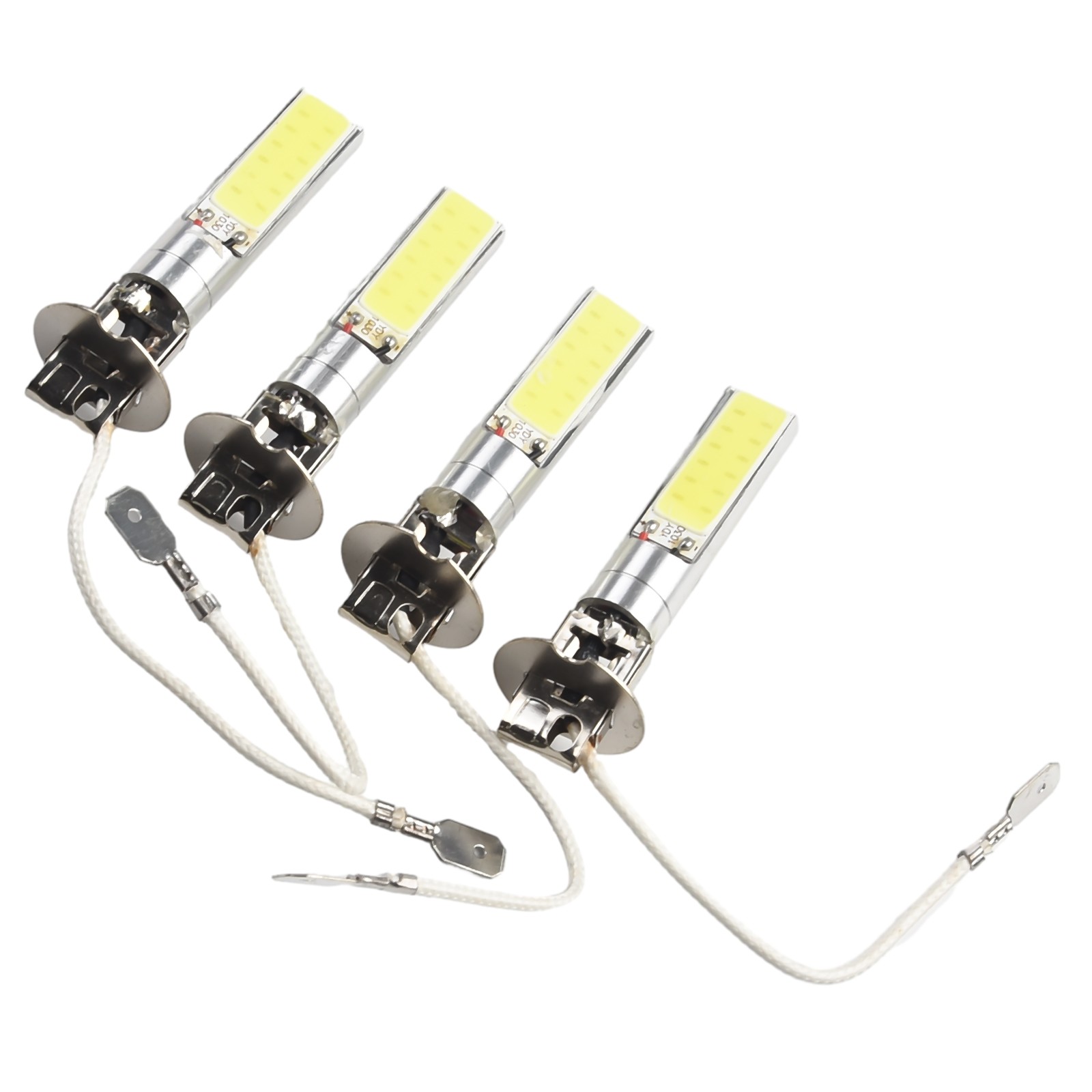 4x H3 Super Bright 80W COB-LED Headlight Kit Fog Driving Bulbs 6000K White - Picture 8 of 23
