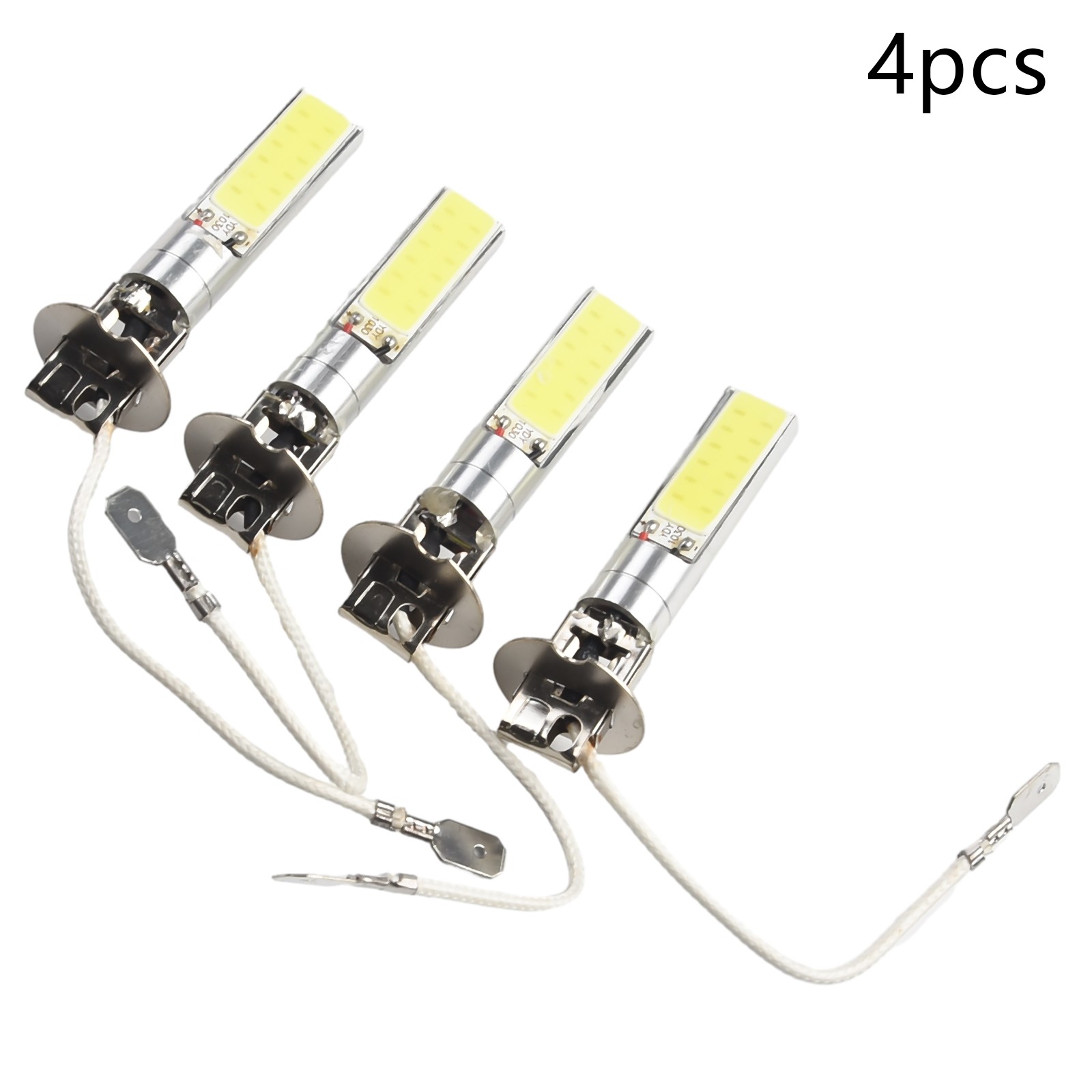 4x H3 Super Bright 80W COB-LED Headlight Kit Fog Driving Bulbs 6000K White - Picture 2 of 23