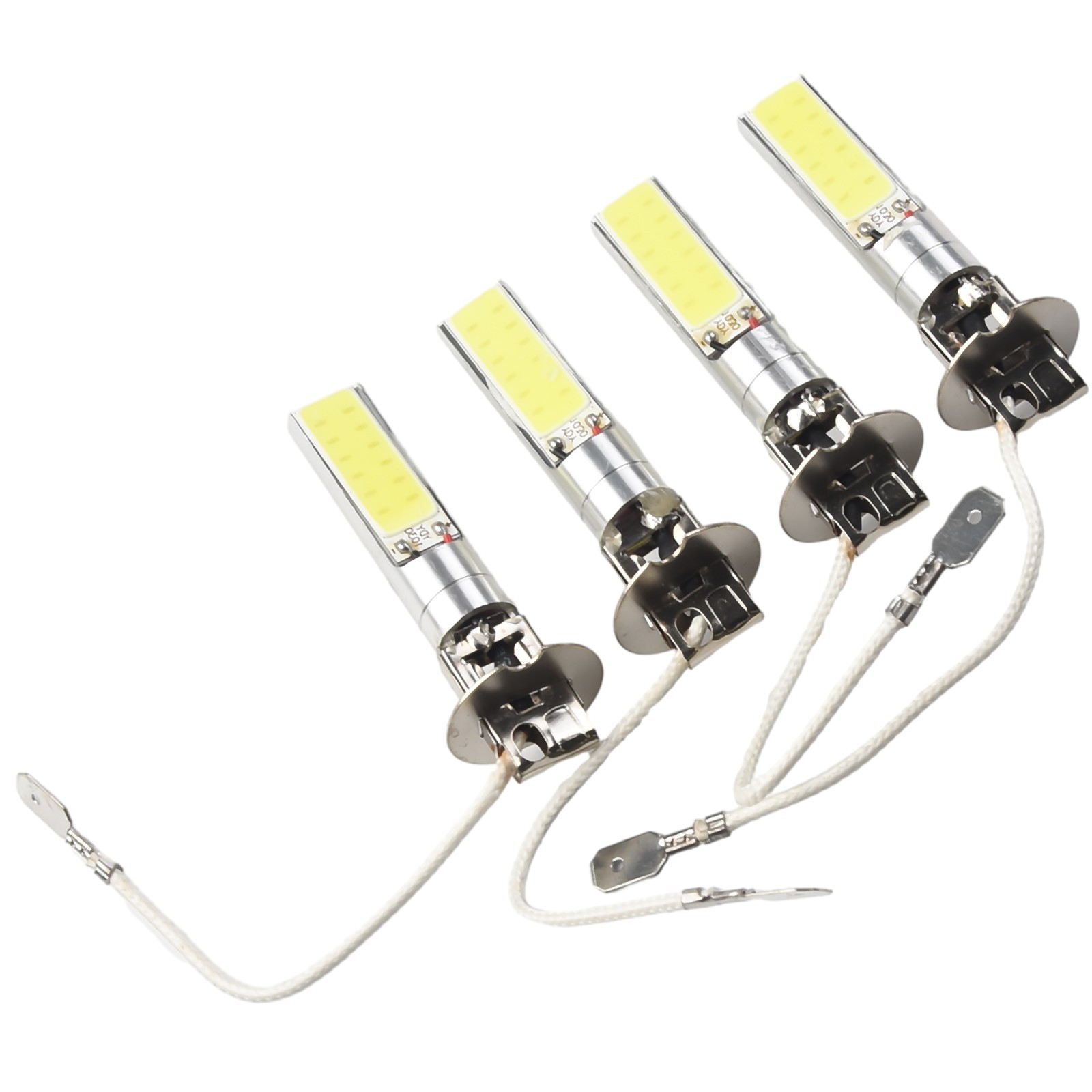 4x H3 Super Bright 80W COB-LED Headlight Kit Fog Driving Bulbs 6000K White - Picture 9 of 23