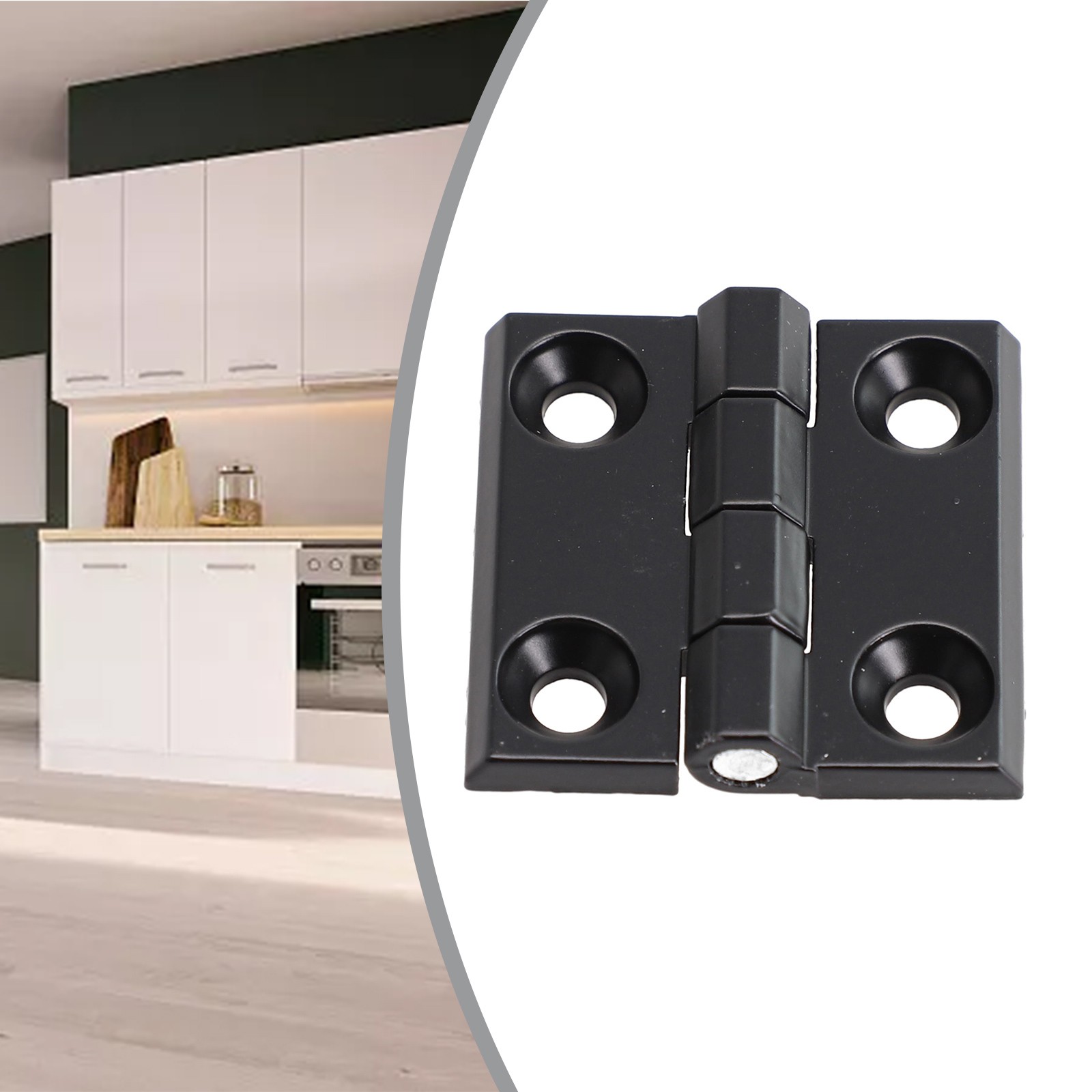 1 Pc Butt Hinges Door Metal Black Hinges/Cabinet Aluminium Box Backflap Shed New