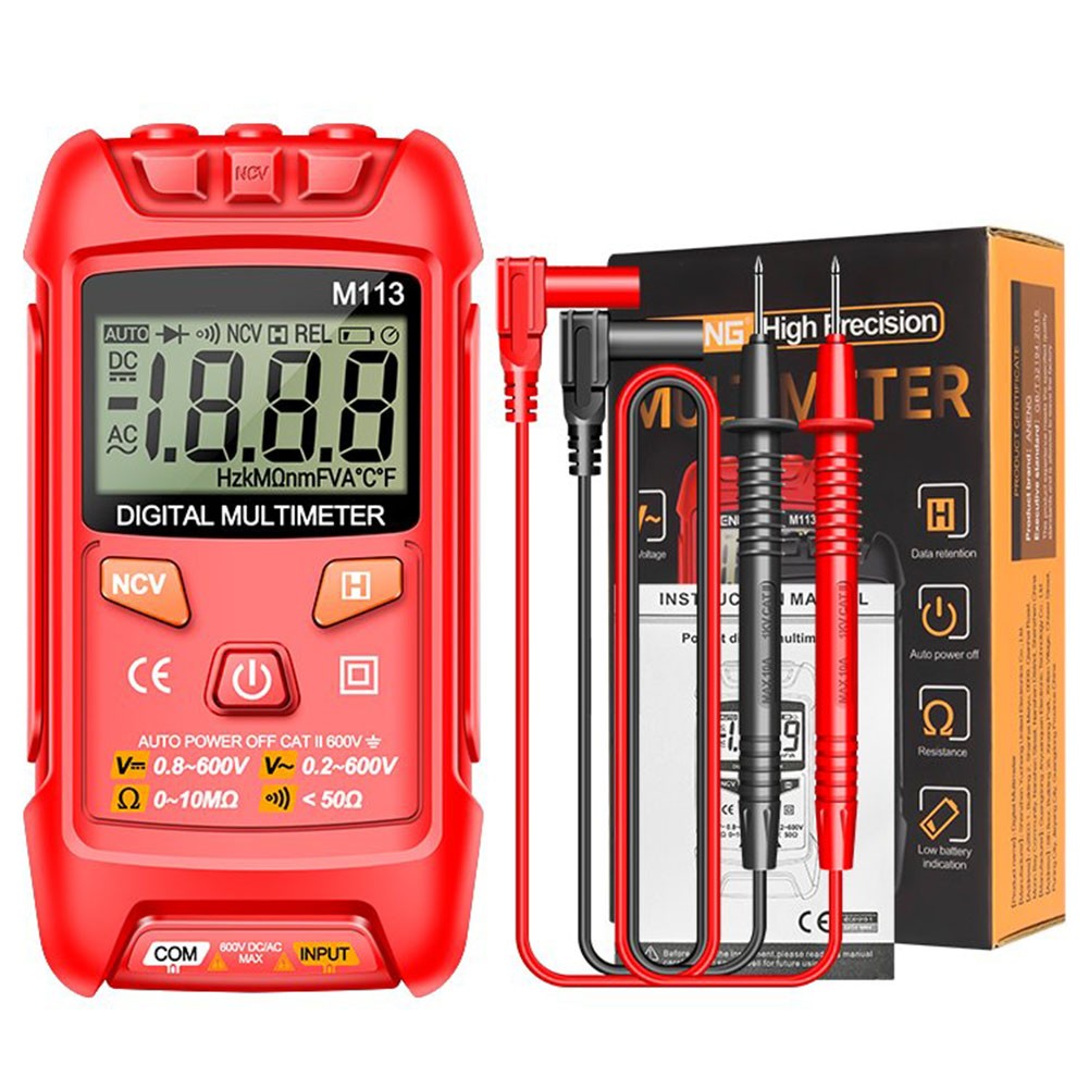 Portable Mini Multimeter with Resistance Measurement and Data Retention