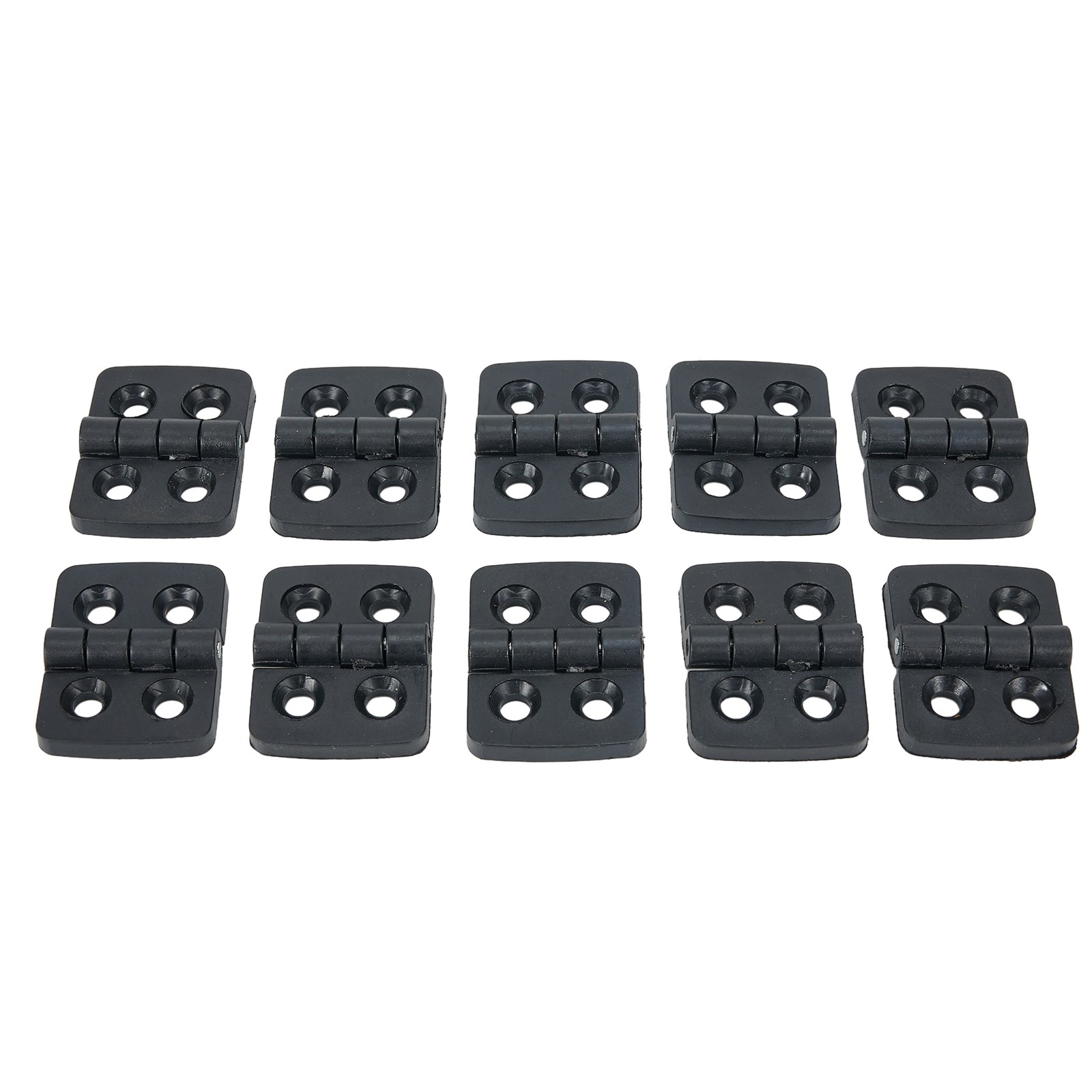 Black Plastic Hinges Designed For Longevity And Resistant Pack Of 10