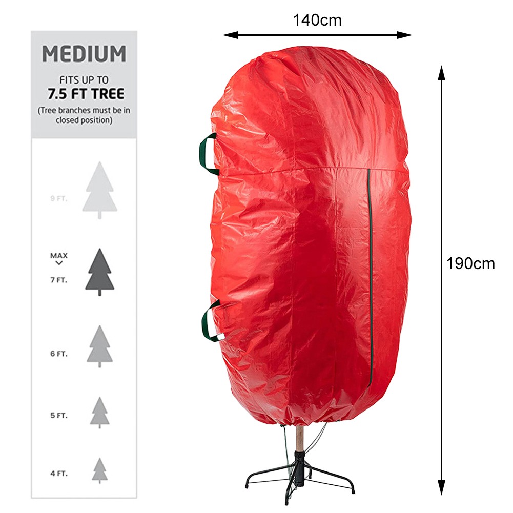 Handy Upright Christmas Tree Storage Bag Fits 7 ft Tall Trees Effortlessly - Picture 15 of 29