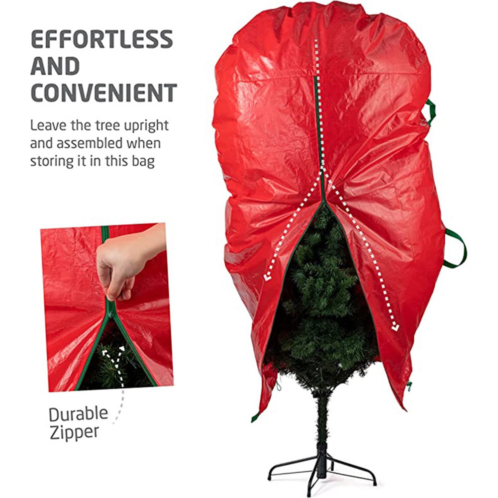 Handy Upright Christmas Tree Storage Bag Fits 7 ft Tall Trees Effortlessly - Picture 17 of 29
