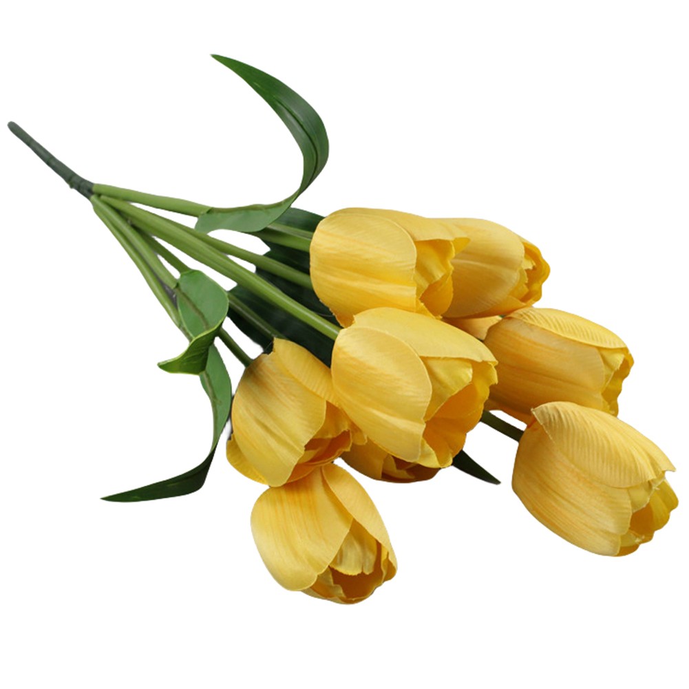 Realistische künstliche Tulpen mit 9 Köpfen für Zuhause und für Hochzeitsges - Picture 26 of 29
