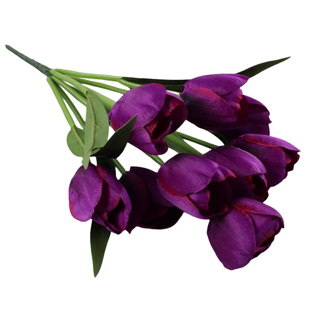 Realistische künstliche Tulpen mit 9 Köpfen für Zuhause und für Hochzeitsges - Picture 28 of 29