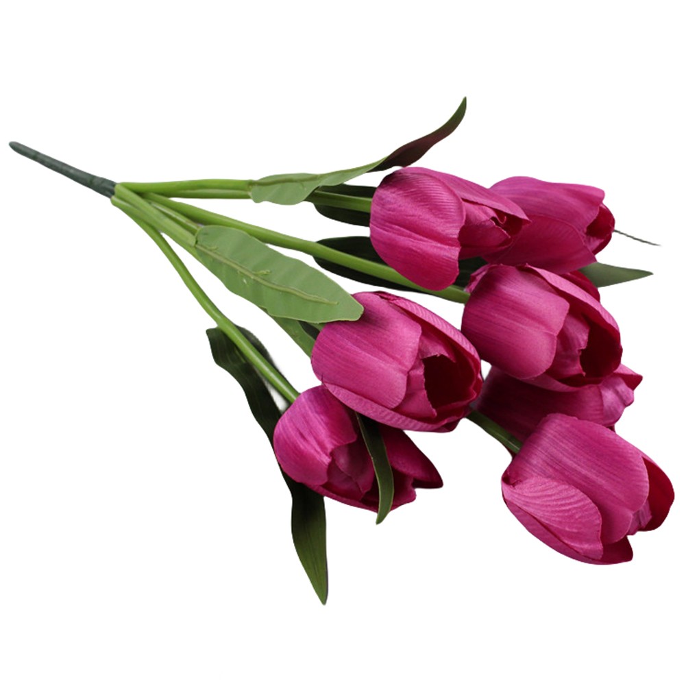 Realistische künstliche Tulpen mit 9 Köpfen für Zuhause und für Hochzeitsges - Picture 19 of 29