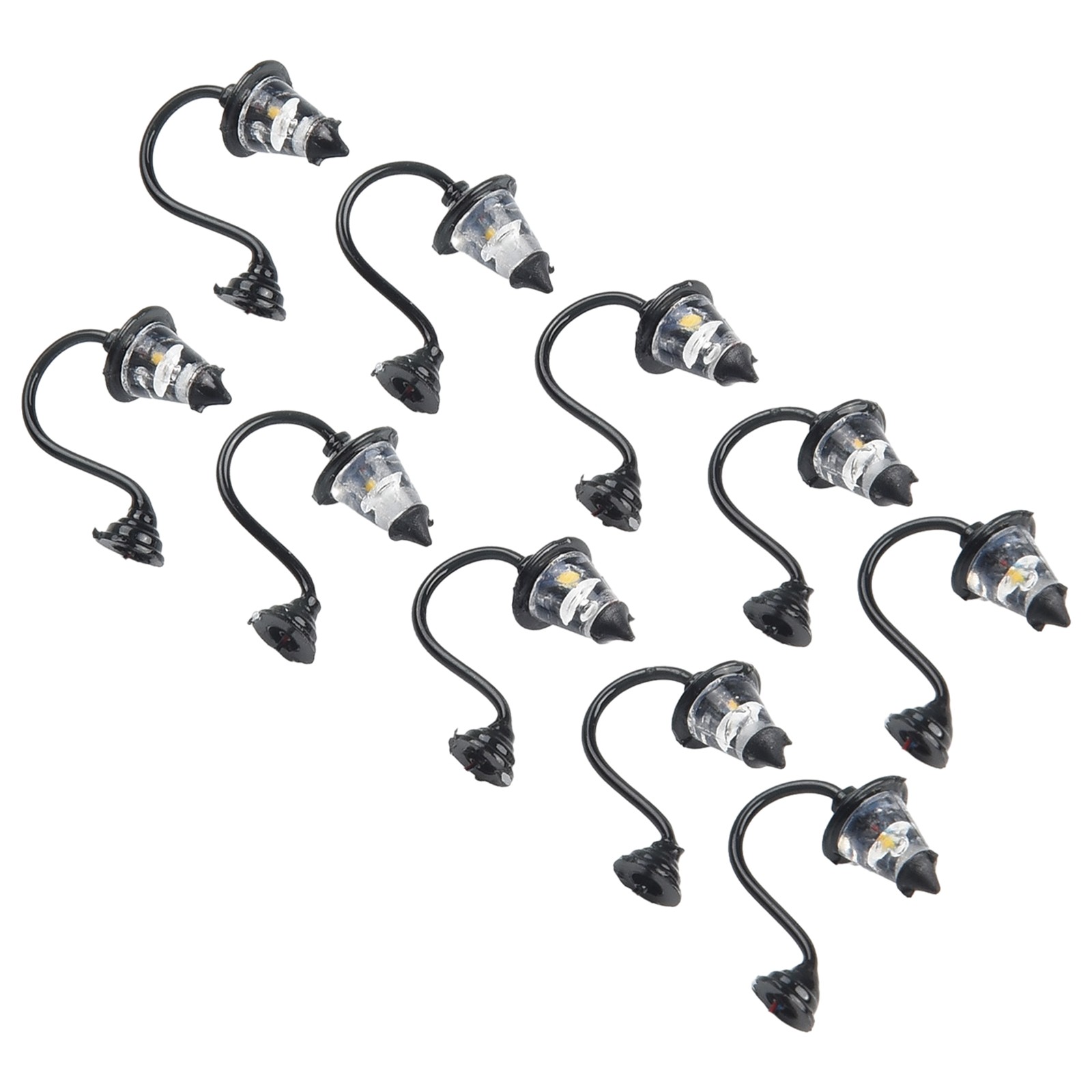 thumbnail image 2 of HO Scale 1:87 Street Lamp Posts – 10-Pack LED Building Kit For Model Railway Or Diorama 2 of 4