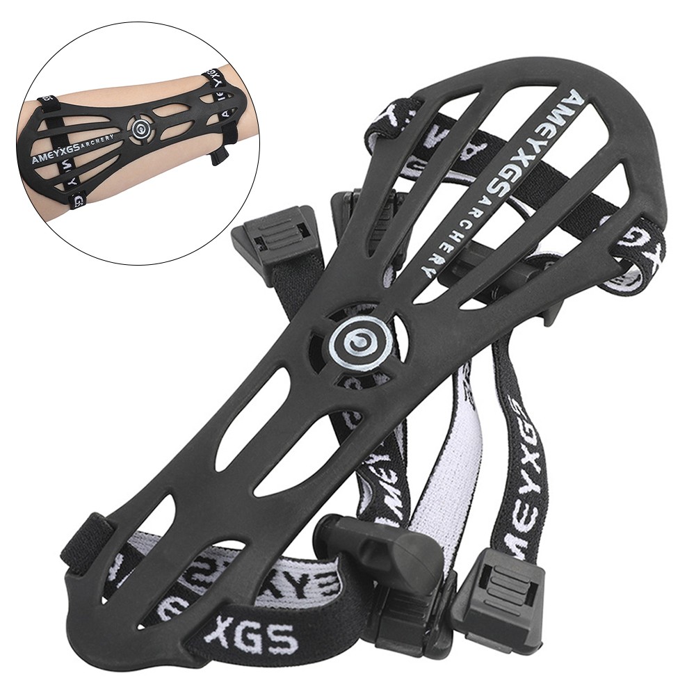 Brassard De Tir à L'Arc En Cuir Traditionnel - Pour Arc Long Et Arc Recurve Noir 898586