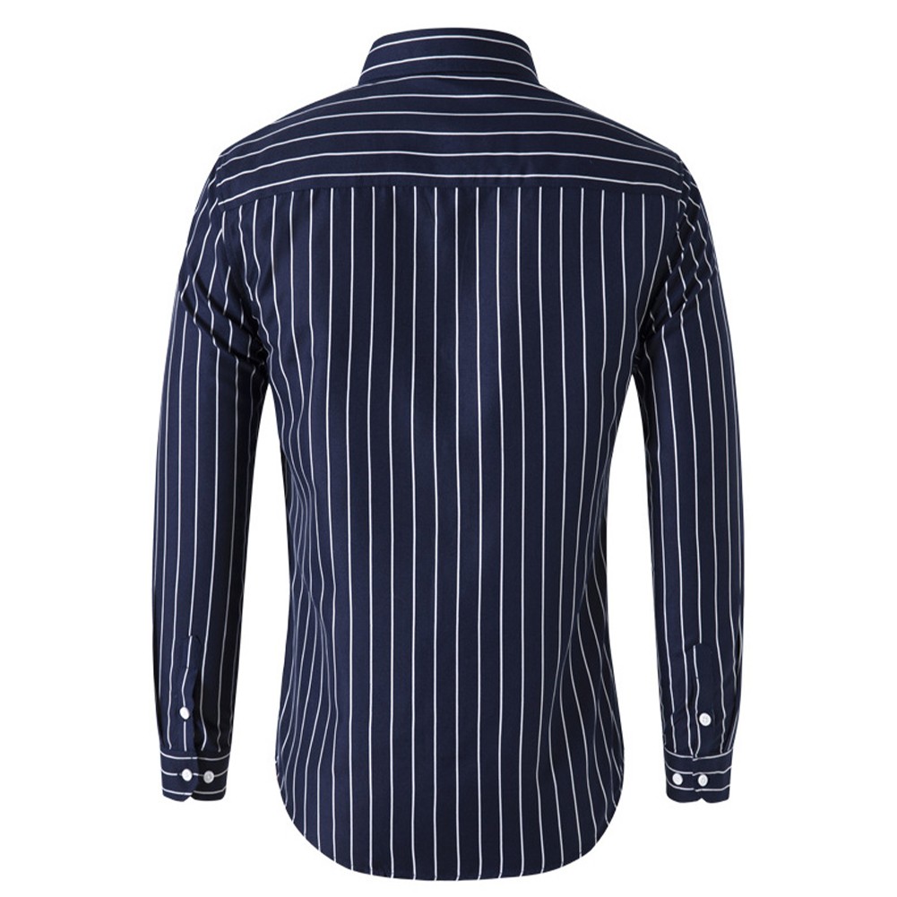 Frühling Baggy Tops Taste Nach Oben Gestreift Kollar Lange Ärmel - Bild 14 von 22